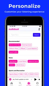 Audioburst: Short talk audio screenshot 1