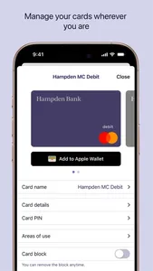Hampden Bank card app screenshot 4