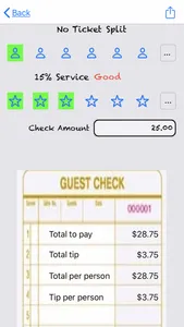 Waiter's Tip Tracker screenshot 2