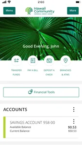 Hawaii Community FCU Mobile screenshot 1