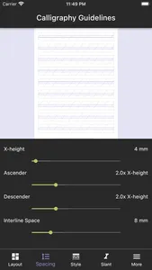 Calligraphy Guidelines screenshot 2