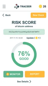 Traceer - check Bitcoins screenshot 1
