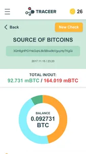 Traceer - check Bitcoins screenshot 2