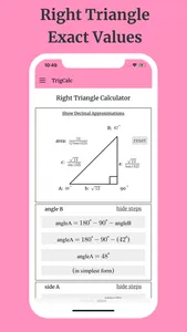 TrigCalc - Trig Calculator screenshot 1