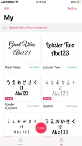 My Font - Install font for 13+ screenshot 1