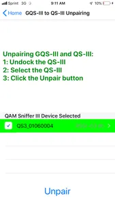 ComSonics GQSIII/QSIII Pairing screenshot 4