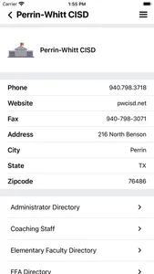 Perrin-Whitt CISD screenshot 3