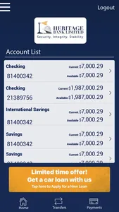 Heritage Bank Ltd screenshot 1