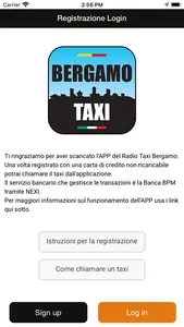 App Taxi Bergamo screenshot 1