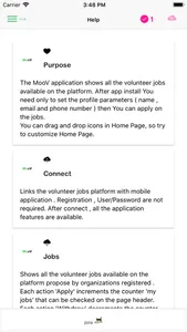 MooV volunteers jobs screenshot 1