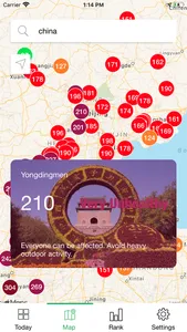 AirChecker, Air quality app screenshot 1