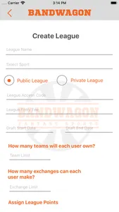 Bandwagon Fantasy Sports screenshot 3