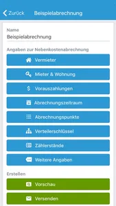 Nebenkostenabrechnung screenshot 0