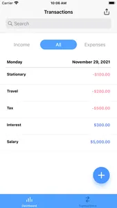 Income & Expenses Tracker screenshot 1