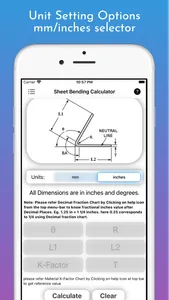 Sheet Bending Calculator Pro screenshot 1