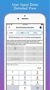 Sheet Bending Calculator Pro screenshot 2