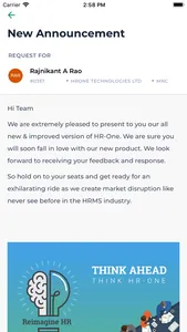 HROne Inbox screenshot 4