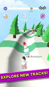 Snowman Race 3D PRO screenshot 1