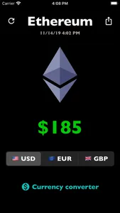 Ethereum price ETH rate live screenshot 0