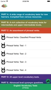 English Vocabulary Tests screenshot 0