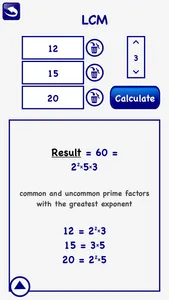 LCM GCD Prime Factor Math screenshot 2