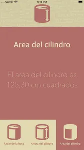 surface of cylinder calculator screenshot 2