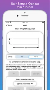 Fabrication Weight Calc Pro screenshot 1