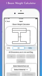 Fabrication Weight Calc Pro screenshot 6