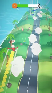 Hill Run Race- Flying Stickman screenshot 3