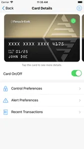 Pinnacle Bank Card Control screenshot 0