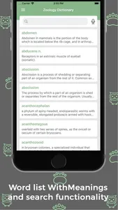 Zoology Dictionary -  Offline screenshot 1