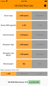 UK DCD Risk Calculator screenshot 1