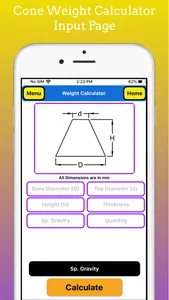 Fabrication Weight Calculator screenshot 1