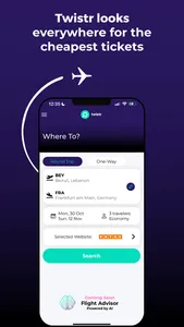 Twistr Flights: Best Deals screenshot 0