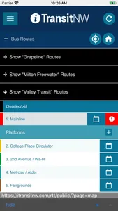 Walla Walla Valley Transit screenshot 2