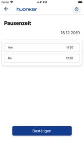 huonker Zeiterfassung screenshot 2