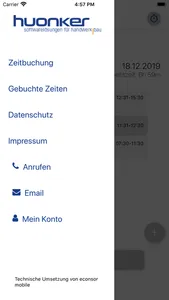 huonker Zeiterfassung screenshot 4