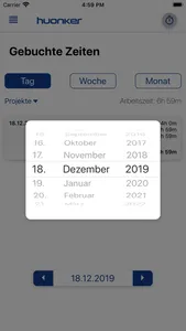 huonker Zeiterfassung screenshot 5