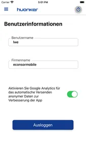 huonker Zeiterfassung screenshot 6