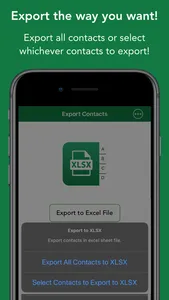 Contacts to XLSX - Excel Sheet screenshot 1