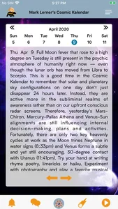 Astrology Cosmic Kalendar screenshot 2