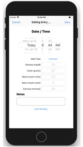 My Glucose Tracker screenshot 1