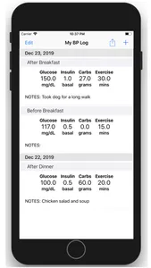 My Glucose Tracker screenshot 2