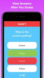 Spelling Test Quiz - Word Game screenshot 1