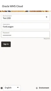 Oracle WMS Cloud Mobile screenshot 1
