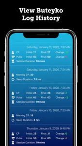 Buteyko Breathing Daily Log screenshot 2