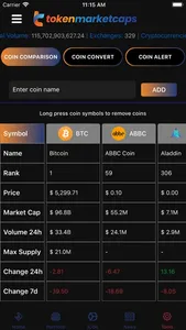 Tokenmarketcaps screenshot 1