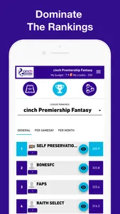 cinch Premiership Fantasy screenshot 1