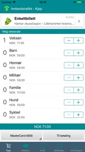 Innlandstrafikk Billett screenshot 0