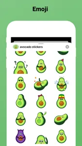 Cute avocado stickers & emoji screenshot 1